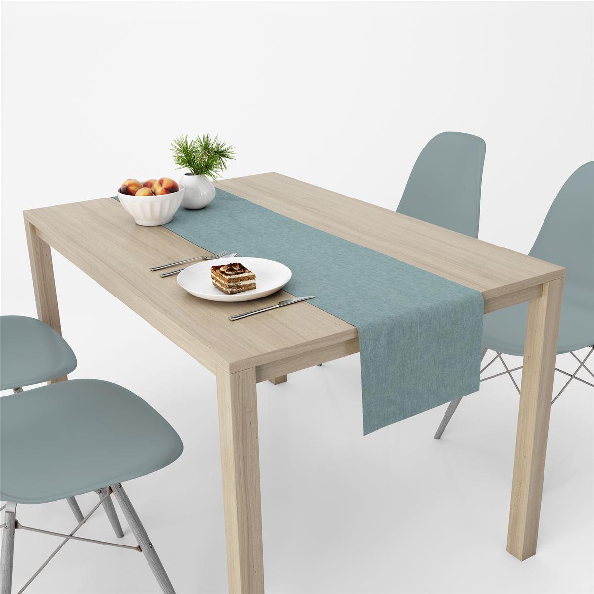 Runner Μονόχρωμο Polycotton Αλέκιαστo 40x180εκ. Panama Petrol DimCol (Χρώμα: Πετρόλ...