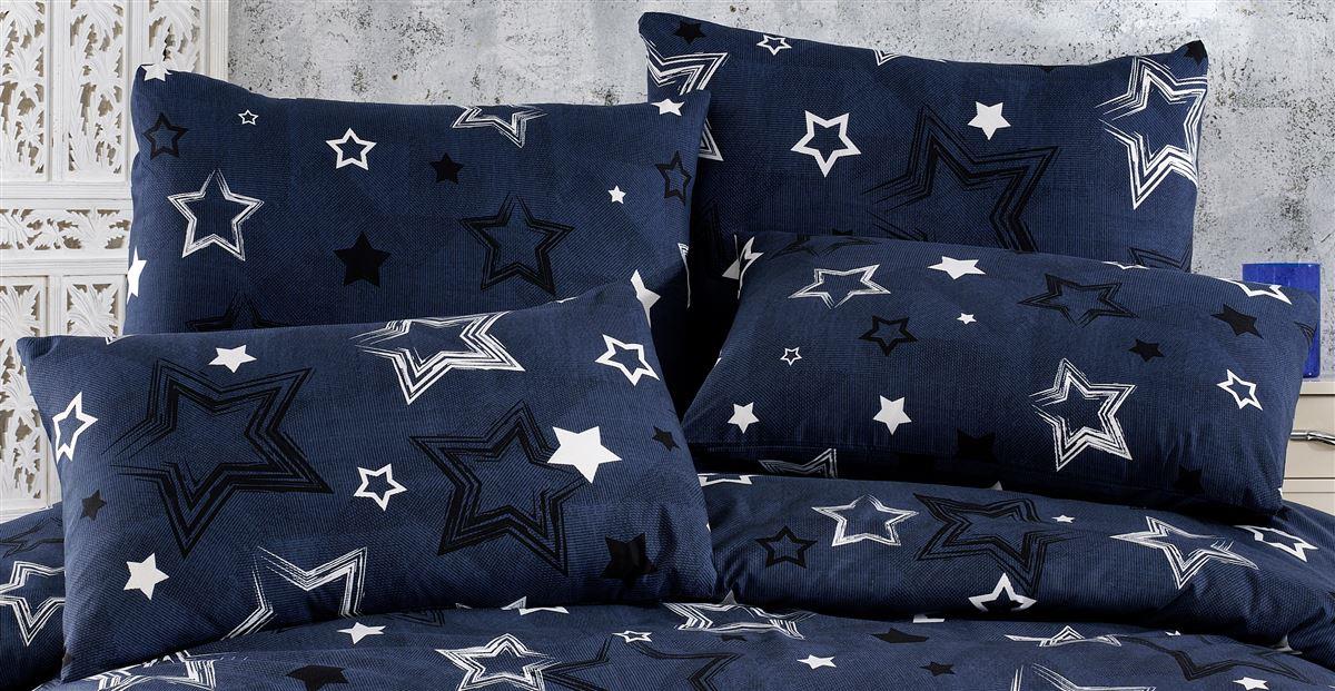 DimCol Μαξιλαροθήκη Φάκελος Polycotton 50x70εκ. Γαλαξίας 307 Dark Blue Dimcol (Χρώμα: Μπλε, Ύφασμα: 70% Βαμβάκι-30% Polyester) - DimCol - 33311647026