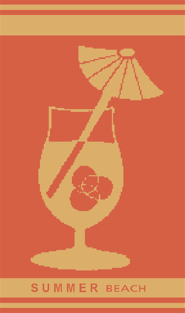 Πετσέτα Θαλάσσης 2 Όψεων Βαμβακερή Βελουτέ 87x165εκ. Ζακάρ 221 Dimcol...