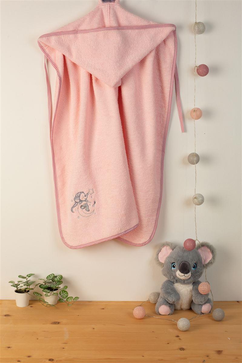DimCol Κάπα Μπεμπέ Βαμβακερή Ροζ 75x85εκ. Dreaming Elephant 167 DimCol (Ύφασμα: Βαμβάκι 100%, Χρώμα: Ροζ, Μέγεθος: Βρεφικό) - DimCol - 31141429023