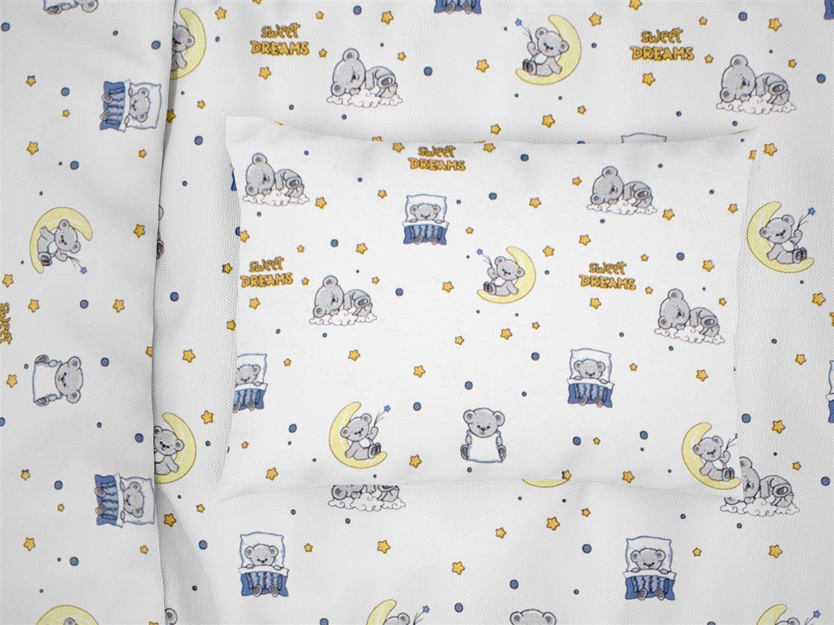 Μαξιλαροθήκη Βαμβακερή 50x70εκ. Sweet Dreams 554 White-Sky Blue DimCol (Ύφασμα:...