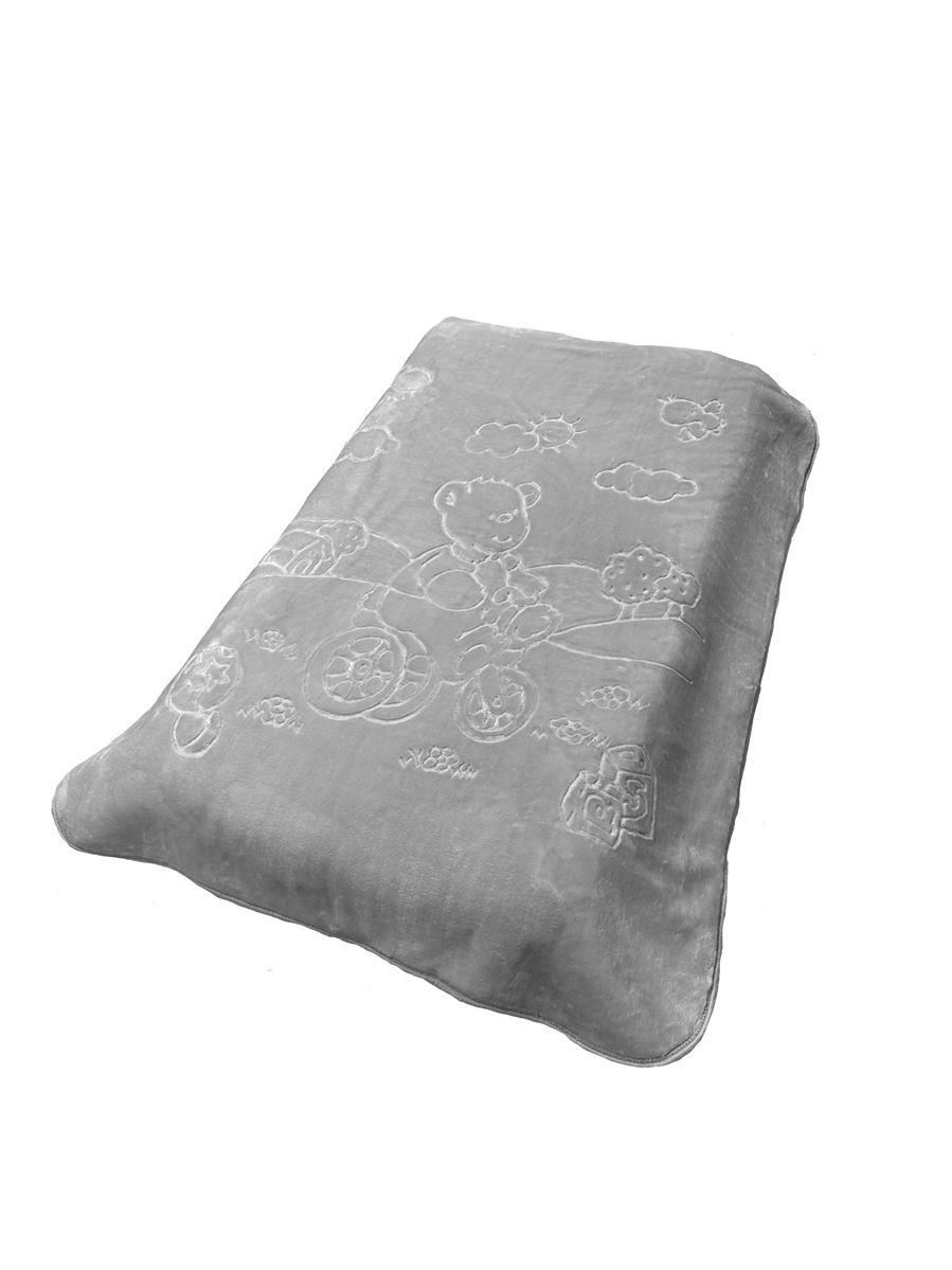 DimCol Κουβέρτα Κούνιας Βελουτέ Polyester 110x140εκ. Bicycle Bear 18 Light Grey DimCol (Ύφασμα: Polyester, Χρώμα: Γκρι, Μέγεθος: Κούνιας) - DimCol - 31472748008