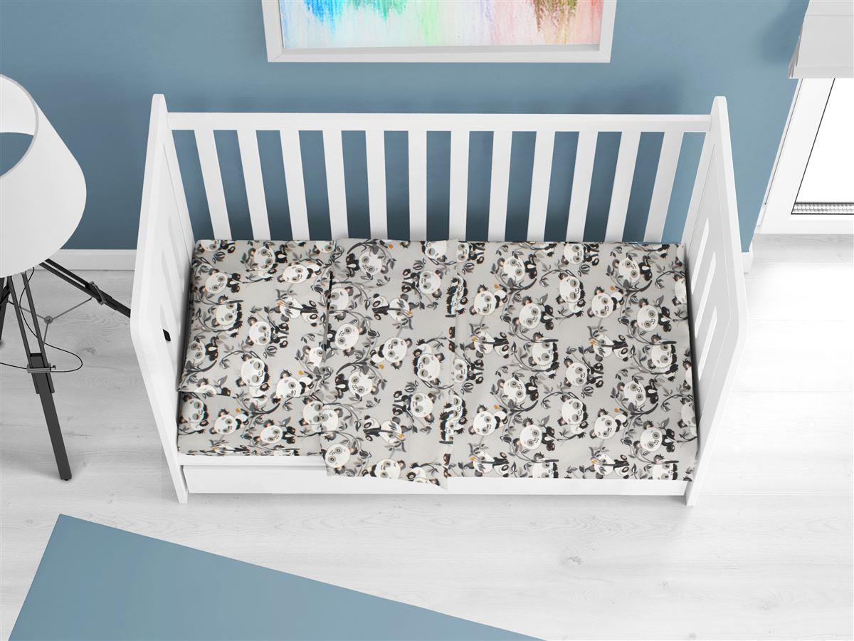Σεντόνι Φανελένιo Κούνιας 70X140+15 Dimcol Panda Bear 96 Με Λάστιχο (70×140+15)