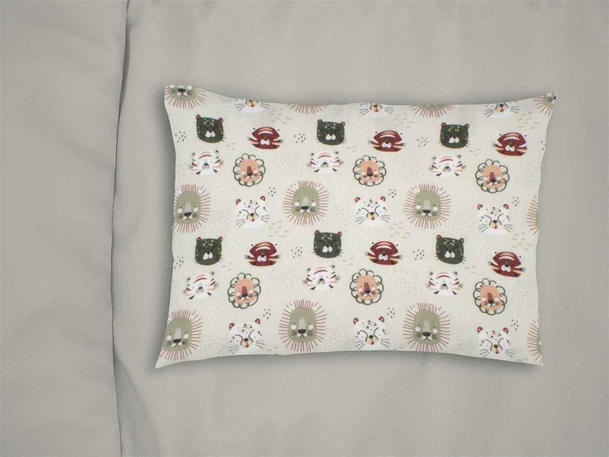 Φανελένια Βρεφική Μαξιλαροθήκη Dimcol Cats 27 Olive 35×45