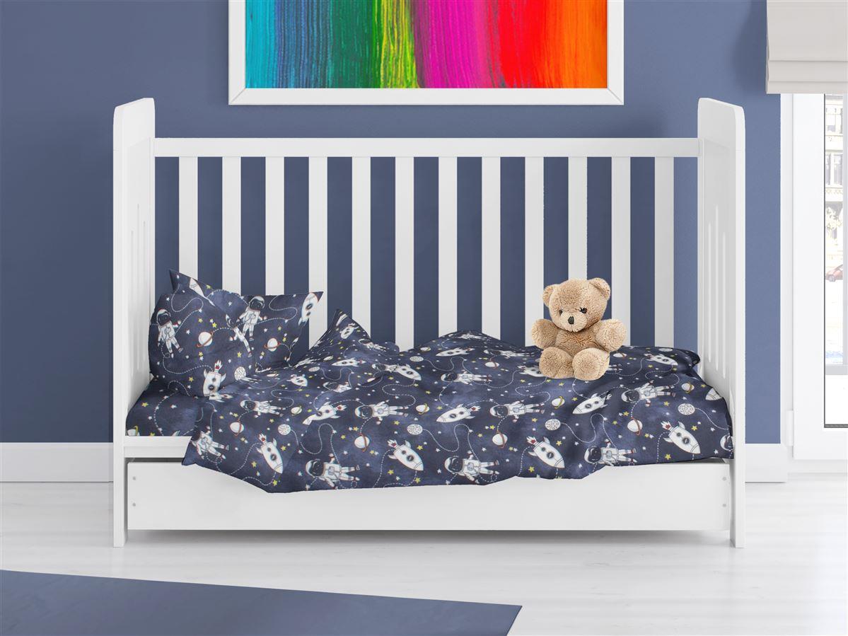Φανελένια Παπλωματοθήκη Κούνιας Dimcol Galaxy Travel 90 Blue 120×160