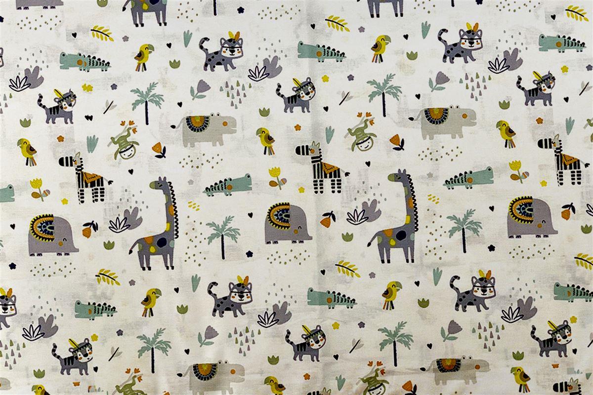 DimCol - ΣΗΜΑΝΤΙΚΟ: Σε περίπτωση διαφοράς τιμής από το κατάστημα ισχύει παντα και μόνο η τιμή του καταστήματος Σεντόνι Λίκνου Βαμβακερό Μεμονωμένο 80x110εκ. Zoo 557 W