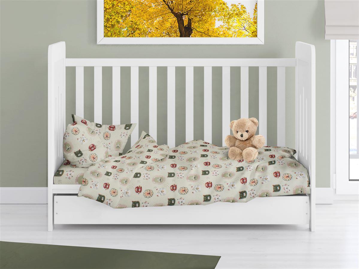 DimCol Πάπλωμα Φανελένιο Κούνιας 120x160εκ. Big Cats 27 Light Olive DimCol (Ύφασμα: Φανέλα, Χρώμα: Λαδί, Μέγεθος: Κούνιας) - DimCol - 31211121003