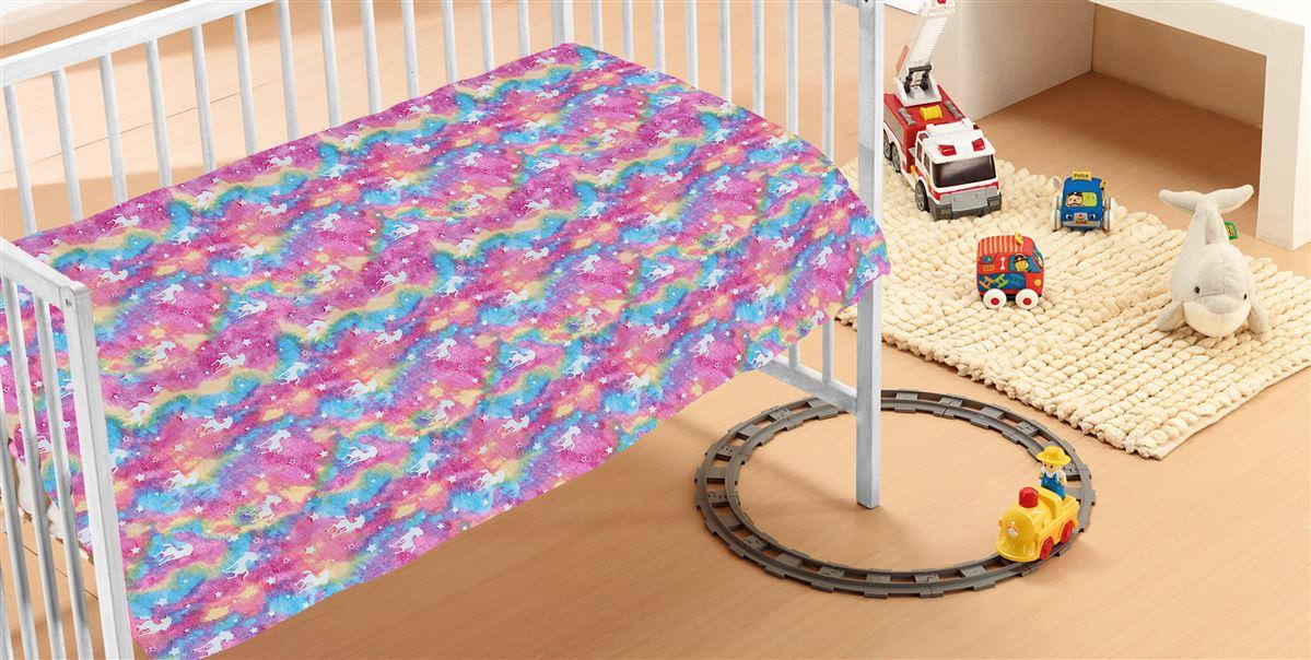 Κουβέρτα Αγκαλιάς-Λίκνου Φωσφοριζέ Fleece 70x110εκ. Unicorn DimCol (Υλικό: Flannel 100%, Ύφασμα: Fleece, Μέγεθος: Λίκνου) - DimCol - 31413909001