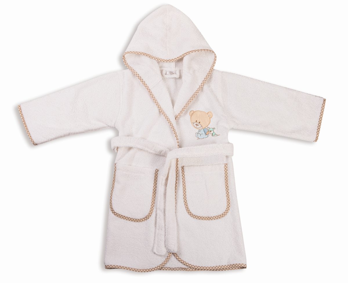 DimCol Μπουρνούζι Παιδικό Με Κουκούλα Πετσετέ Happy Bears 21 Λευκό-Μπεζ Size 02 DimCol (Χρώμα: Λευκό, Μέγεθος: 1-3 Ετών) - DimCol - 1210910200802152