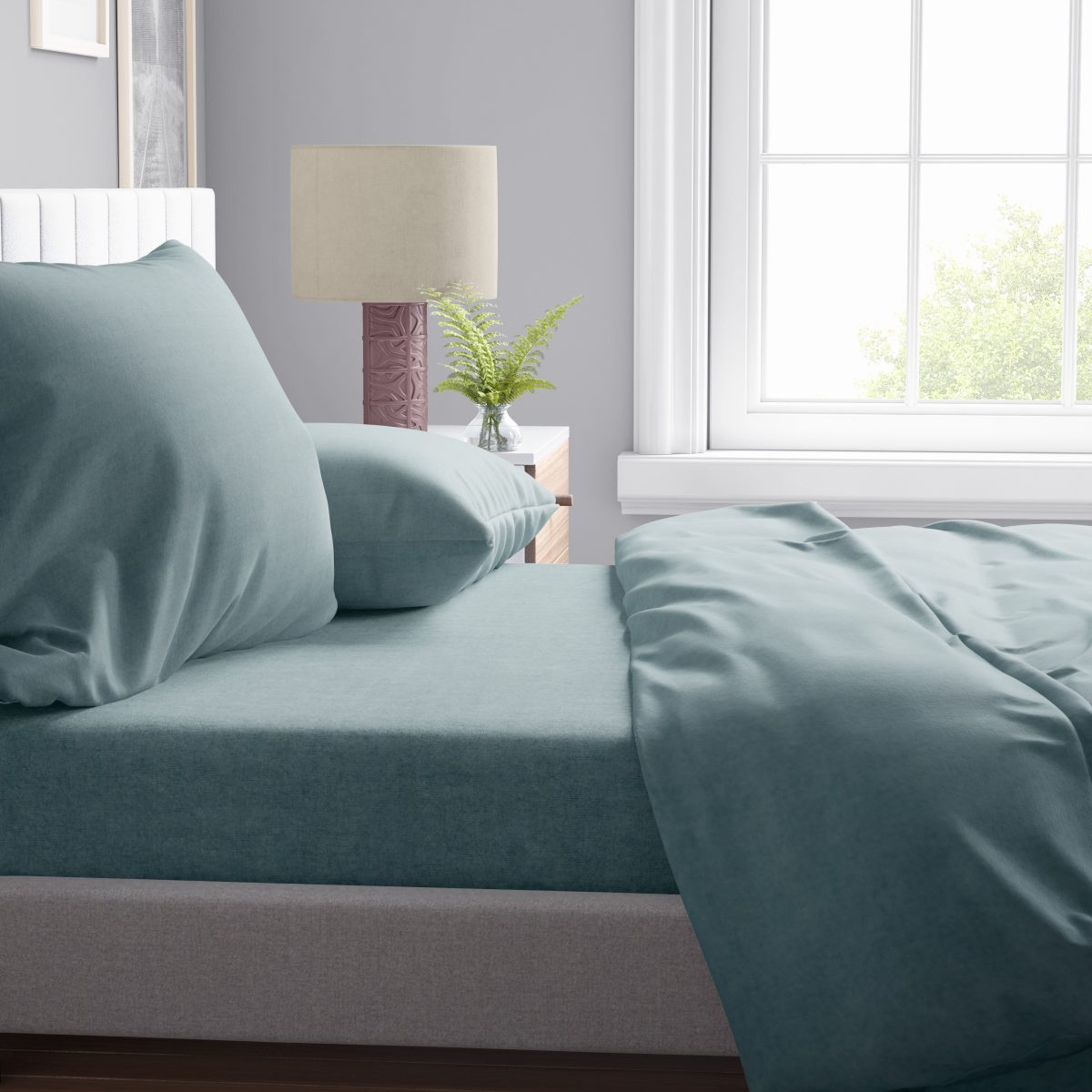 Μαξιλαροθήκη Polycotton 50x70εκ. Μελανζέ 06 Petrol DimC