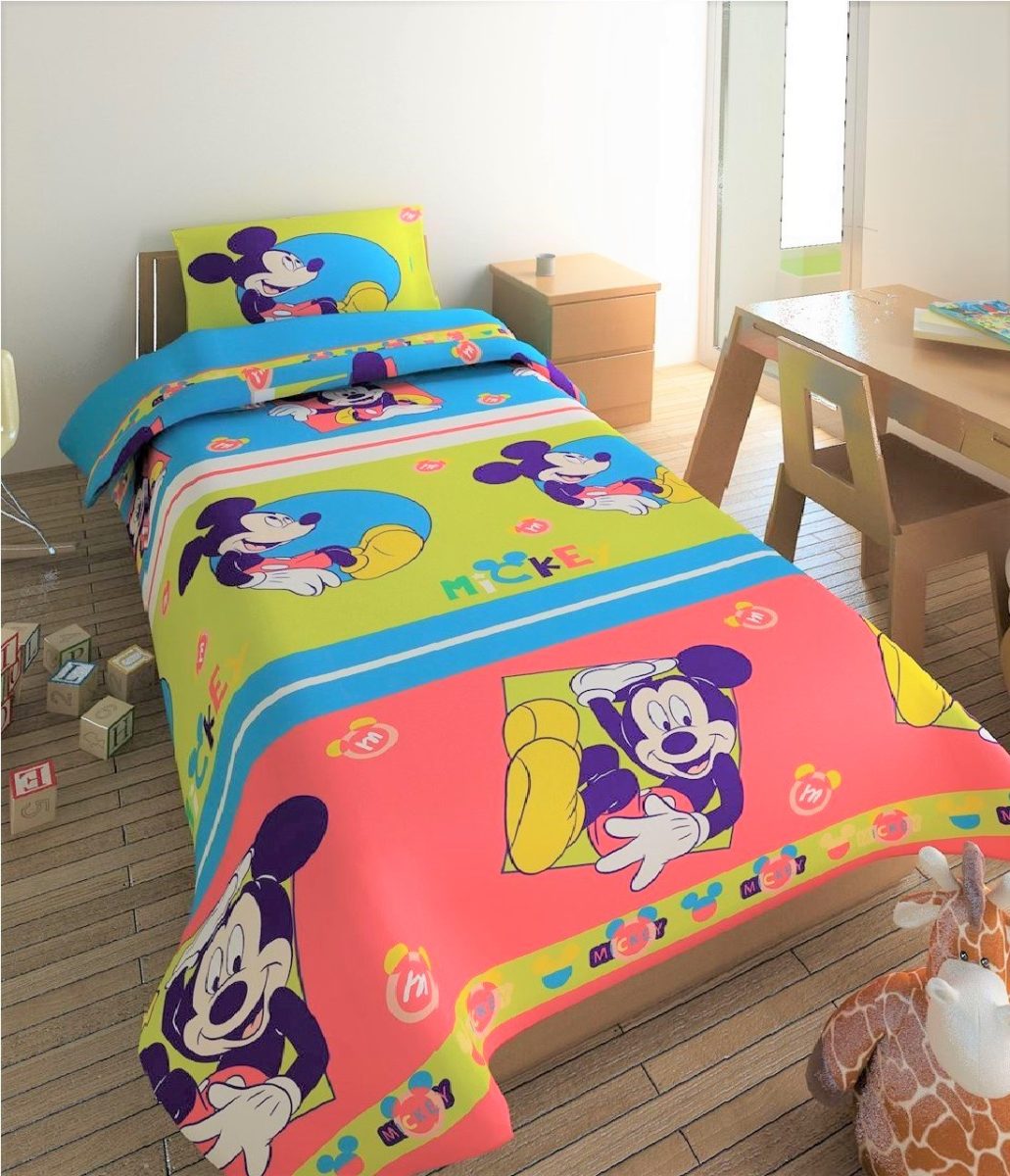 Κουβερλί Micropercalle Μονό 170x260εκ. Disney Mickey 65