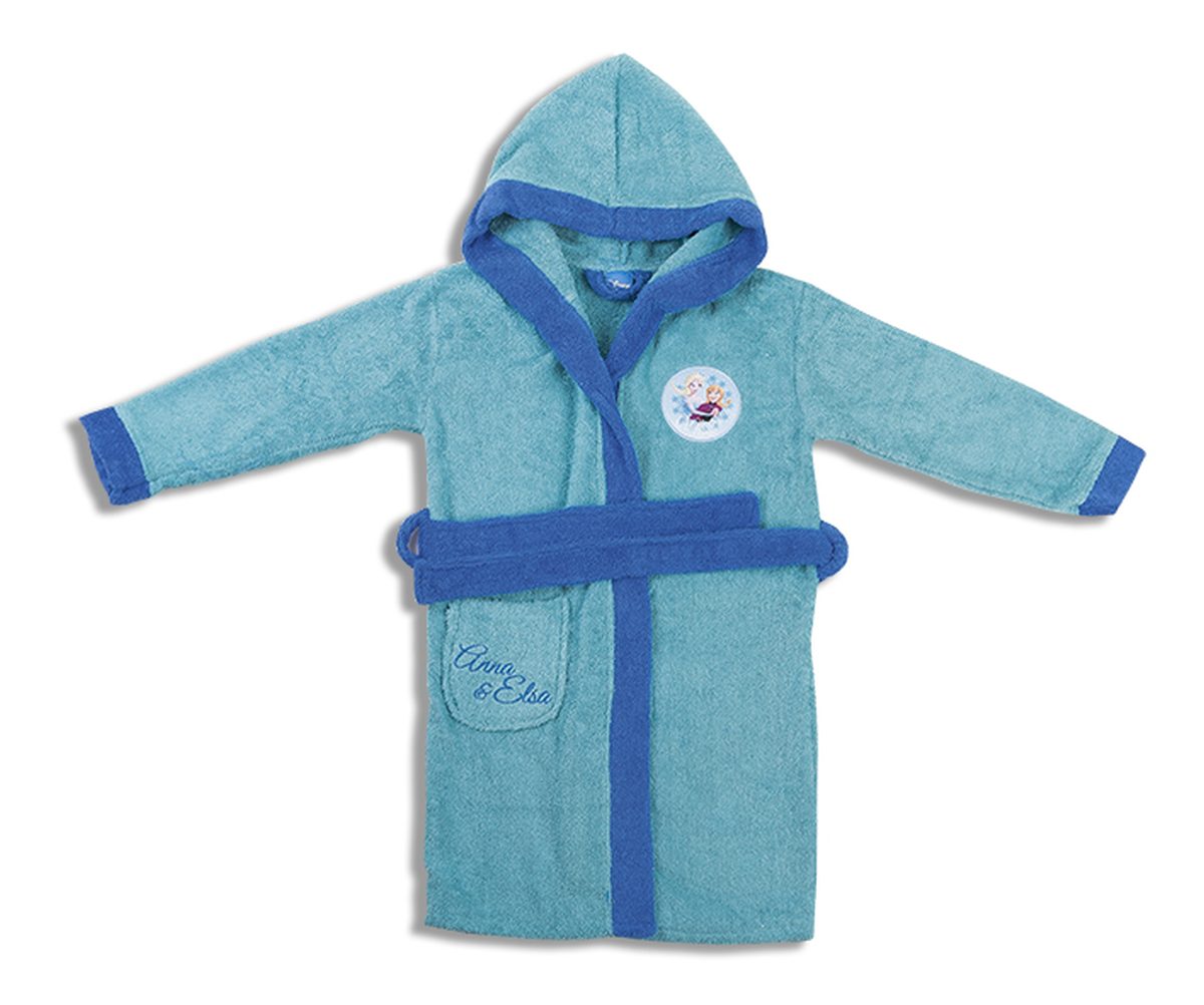 Μπουρνούζι Παιδικό Με Κουκούλα Βαμβακερό Disney Frozen 