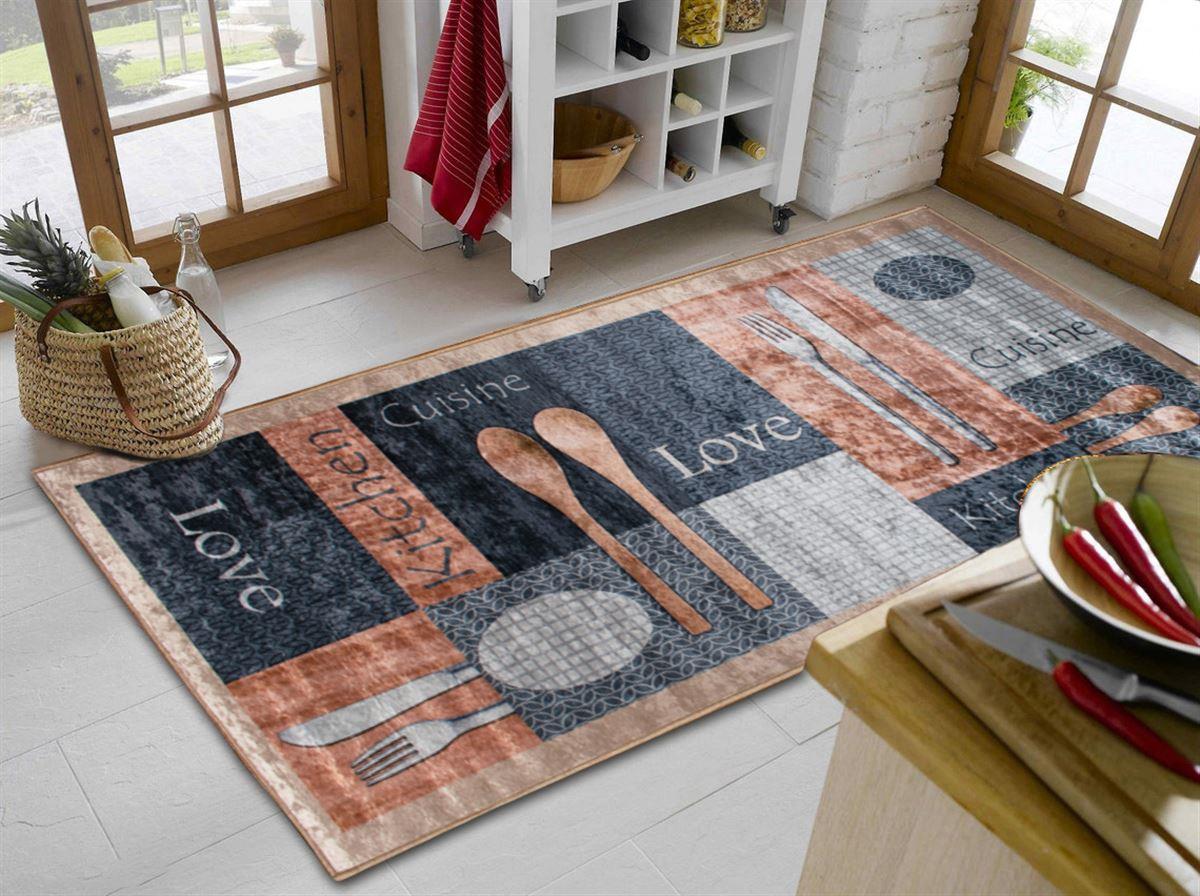 Χαλάκι Κουζίνας Polyester 67x150εκ. Cultery 262 DimCol 