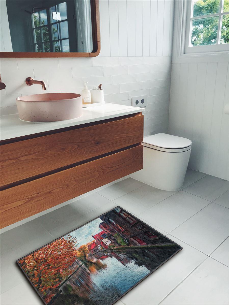 DimCol Ταπέτο Μπάνιου Αντιολισθητικό Polyester 50x85εκ. Bruges 259 DimCol (Ύφασμα: Polyester) - DimCol - 33463058003