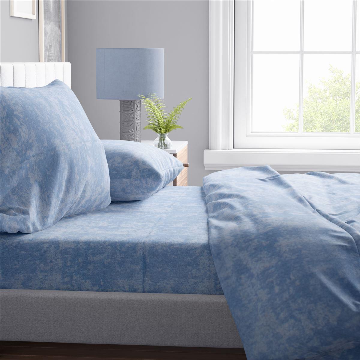 Σεντόνι Μεμονωμένο Polycotton King 240x270εκ. Shadow 14 Sky Blue DimCol (Τύπος κατωσέντονου: Χωρίς Λάστιχο, Χρώμα: Μπλε, Ύφασμα: 70% Βαμβάκι-30% Polyester, Μέγεθος: King Size) - DimCol - 33332025004