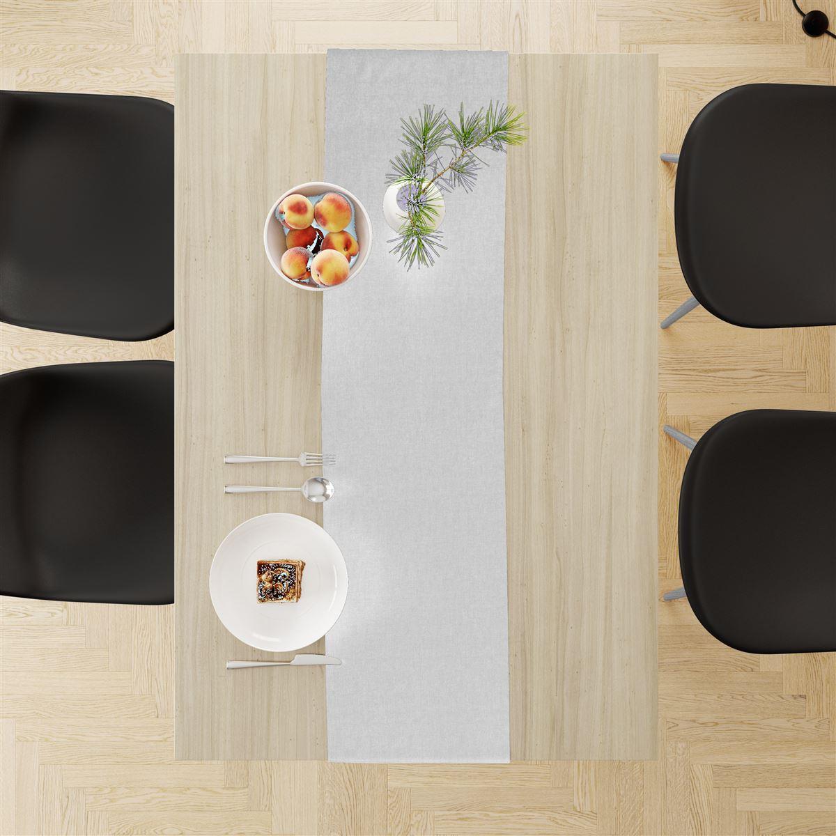 Runner Αλέκιαστο Polycotton 40x180εκ. Panama White DimCol (Χρώμα: Λευκό, Ύφασμα:...