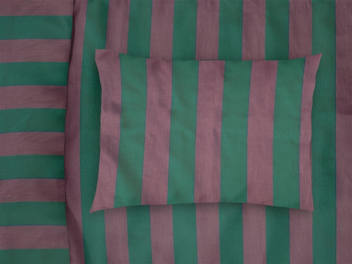 DimCol Μαξιλαροθήκη Φάκελος Βαμβακοσατέν 50x70εκ. Stripes 156 Green-Antique Pink DimCol (Ύφασμα: Βαμβακοσατέν, Χρώμα: Ροζ) - DimCol - 32121647002