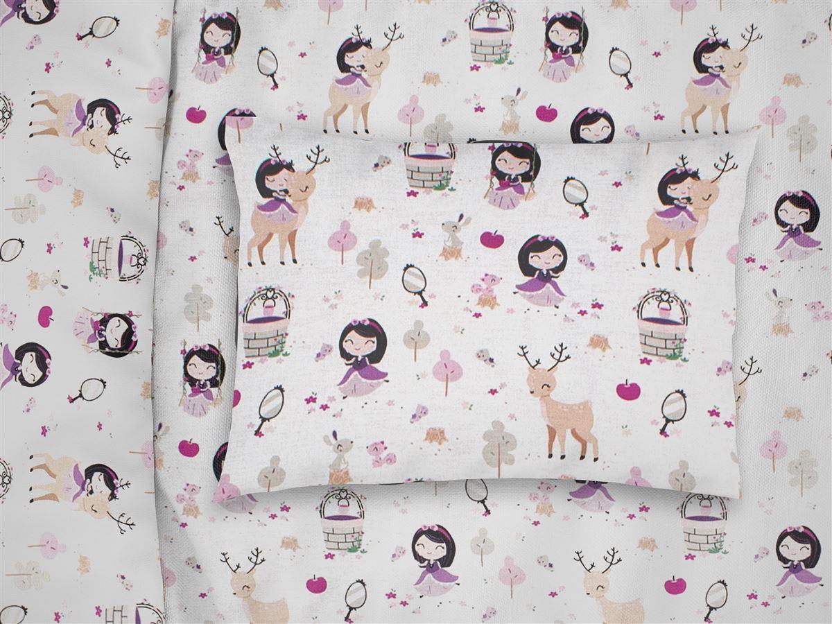 ΜΑΞΙΛΑΡΟΘΗΚΗ ΕΜΠΡΙΜΕ kids Lily + Deer 179 50X70 White-Pink Cotton 100%