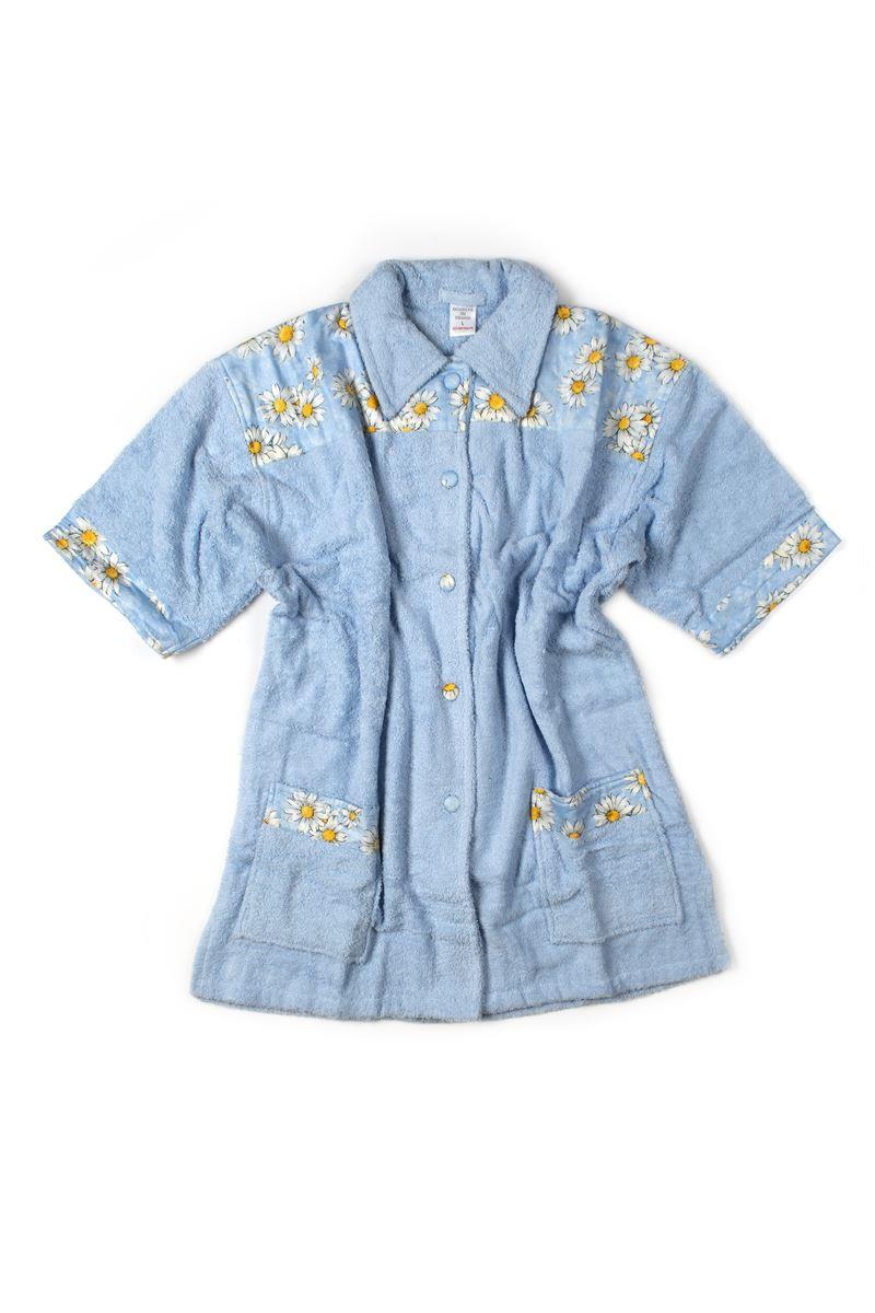 DimCol Μπουρνούζι Μίνι Γυναικείο Βαμβακερό XLarge Sky Blue DimCol (Ύφασμα: Βαμβάκι 100%, Χρώμα: Μπλε, Μέγεθος: Extra Large) - DimCol - 33101542002