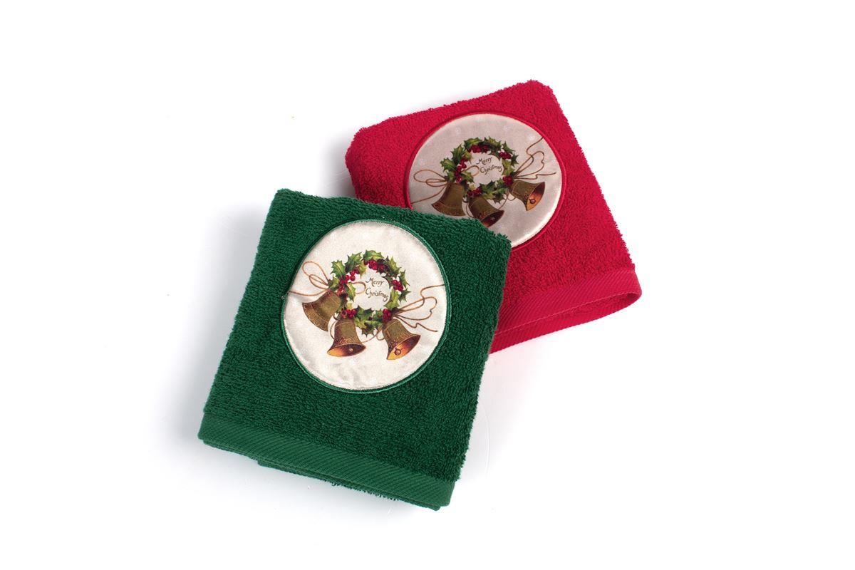 DimCol - ΣΗΜΑΝΤΙΚΟ: Σε περίπτωση διαφοράς τιμής από το κατάστημα ισχύει παντα και μόνο η τιμή του καταστήματος Χριστουγεννιάτικο Σετ Πετσέτες 2τμχ Βαμβακερές 40x60εκ.