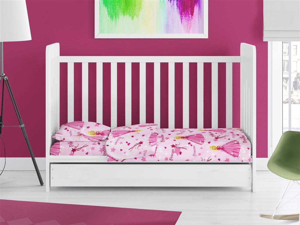 DimCol Παπλωματοθήκη Polycotton Κούνιας 120x160εκ. Princess 392 Pink DimCol (Χρώμα: Ροζ, Ύφασμα: 70% Βαμβάκι-30% Polyester, Μέγεθος: Κούνιας) - DimCol - 31310821005