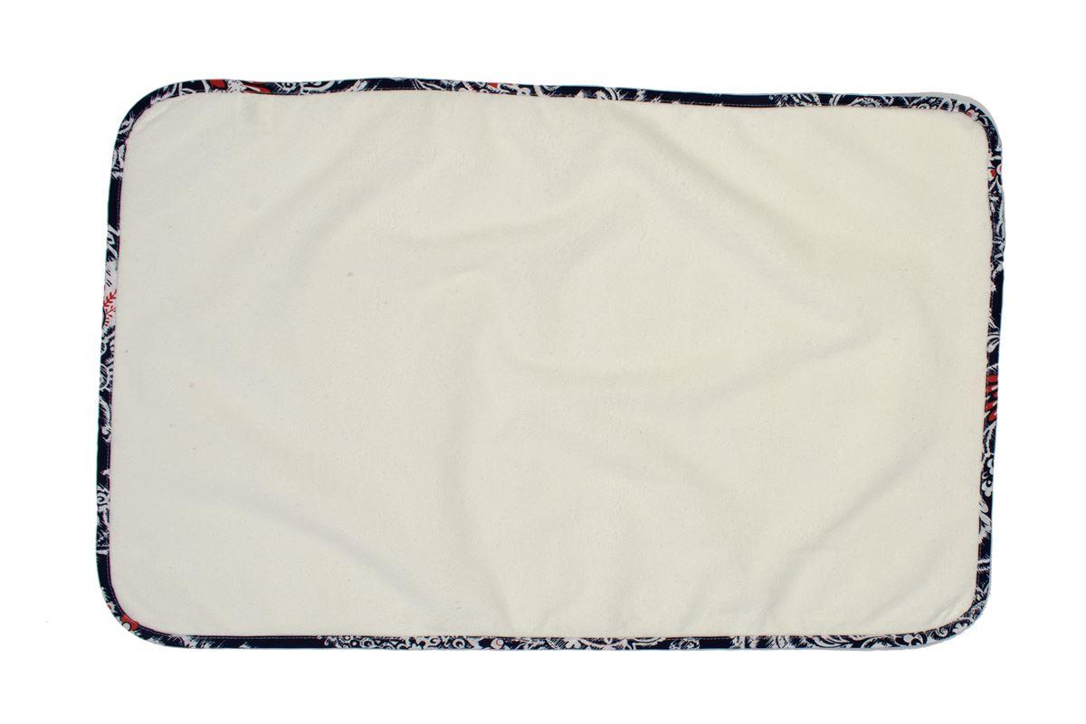 Σελτεδάκι Αδιάβροχο Βαμβακερό Λευκό- Navy Blue 50x80εκ. Λαχούρ 154 DimCol (Σετ 6 Τεμάχια) (Ύφασμα: Βαμβάκι 100%, Χρώμα: Λευκό) - DimCol - 31120404011