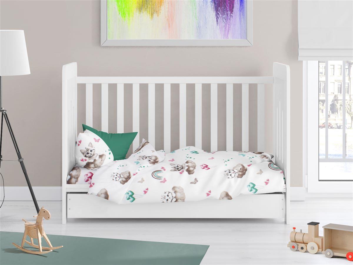 DimCol Παπλωματοθήκη Βαμβακερή Κούνιας 120x160εκ. Kitten 560 Petrol DimCol (Ύφασμα: Βαμβάκι 100%, Χρώμα: Πετρόλ , Μέγεθος: Κούνιας) - DimCol - 31110821042
