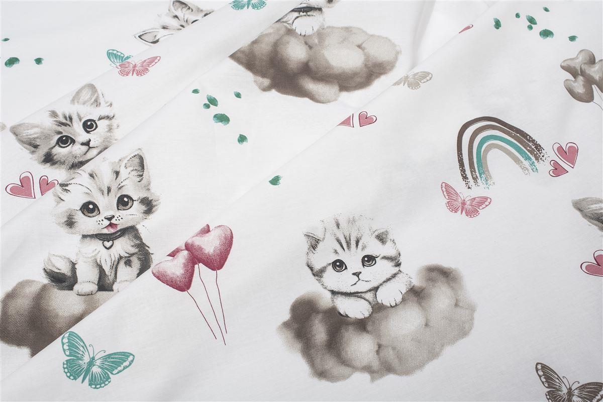 Σεντόνι Μεμονωμένο Βαμβακερό Λίκνου 80x110εκ. Kitten 56