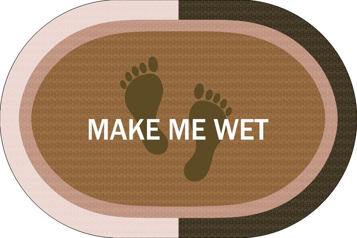 DimCol Ταπέτο Μπάνιου Αντιολισθητικό Polyester 50x70εκ. Make Me Wet Beige DimCol (Ύφασμα: Polyester, Χρώμα: Μπεζ) - DimCol - 33413047010