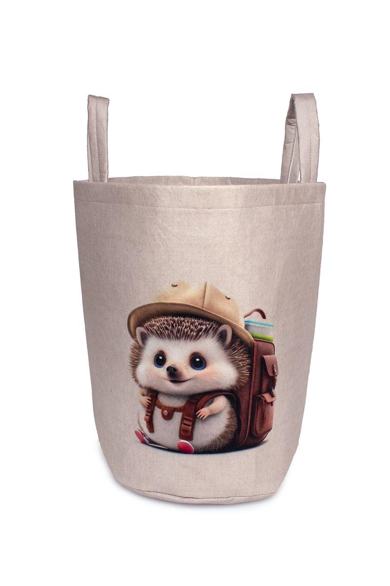 DimCol Παιδικό Καλάθι Αποθήκευσης Polyester Hedgehog 45 Beige DimCol 45x30x50εκ. (Ύφασμα: Polyester, Χρώμα: Μπεζ) - DimCol - 31463608017