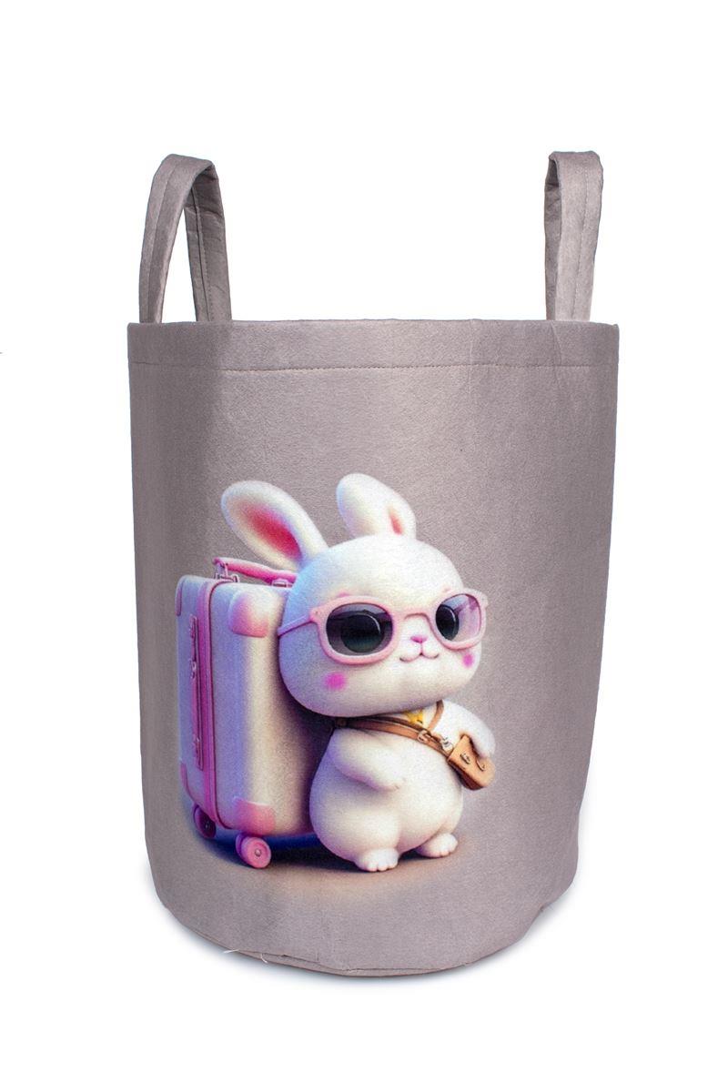 DimCol Παιδικό Καλάθι Αποθήκευσης Polyester Vacation 44 Elephant DimCol 45x30x50εκ. (Ύφασμα: Polyester) - DimCol - 31463608016