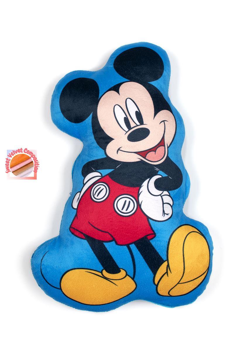 Διακοσμητικό Μαξιλάρι 3D Velboa 35εκ. Mickey Sky Blue Disney DimCol...