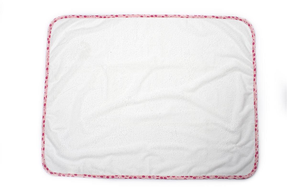 Σελτεδάκι Αδιάβροχο Βαμβακερό 67x90εκ. Λευκό- Κοραλί Floral 61 DimCol (Σετ 6 Τεμάχια) (Ύφασμα: Βαμβάκι 100%, Χρώμα: Λευκό) - DimCol - 31120405009