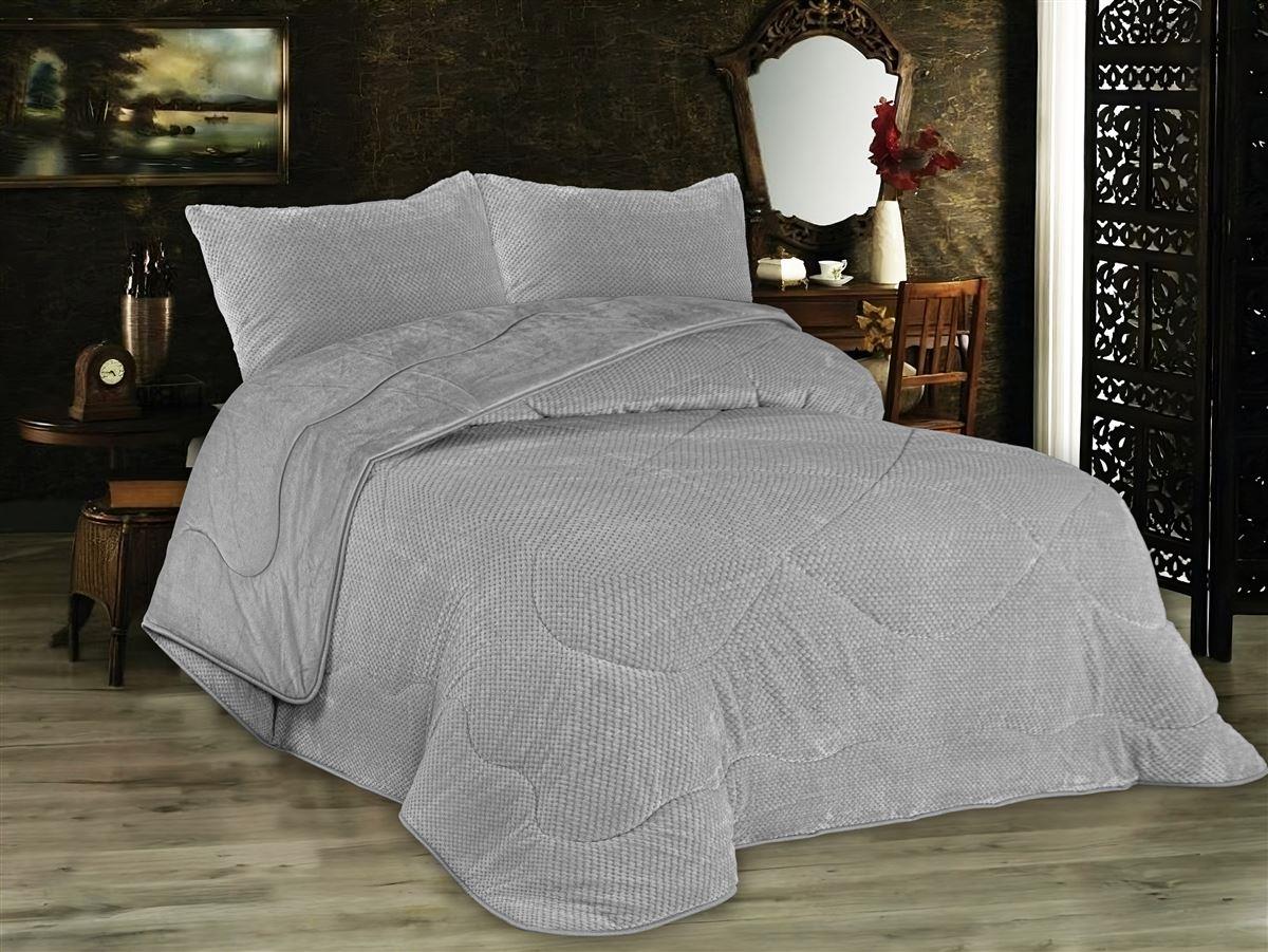 DimCol Κουβερτοπάπλωμα Popcorn Fleece Μονό 160x220εκ. Grey 1950 DimCol (Ύφασμα: Polyester, Χρώμα: Γκρι) - DimCol - 33421006044