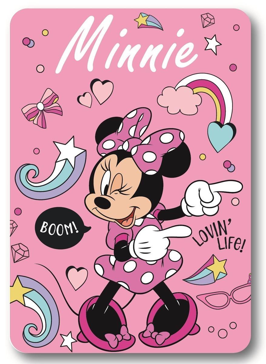 Κουβέρτα Κούνιας Fleece 100x140εκ. Home Minnie 08 Pink Digital Print...