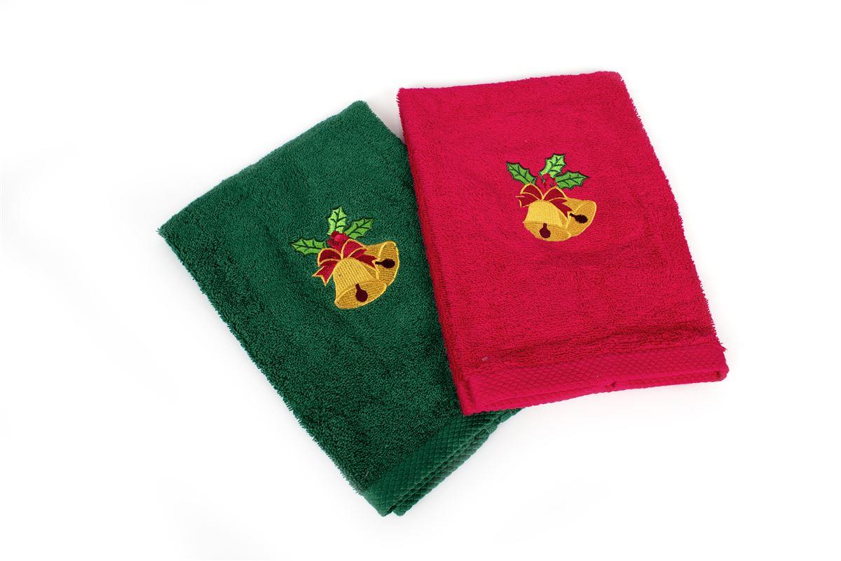 DimCol - ΣΗΜΑΝΤΙΚΟ: Σε περίπτωση διαφοράς τιμής από το κατάστημα ισχύει παντα και μόνο η τιμή του καταστήματος Χριστουγεννιάτικο Σετ Πετσέτες 2τμχ Βαμβακερό 40x60εκ.