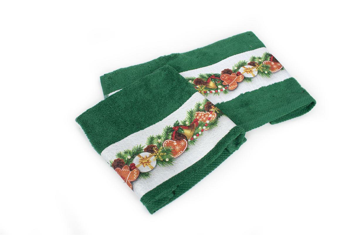 DimCol - ΣΗΜΑΝΤΙΚΟ: Σε περίπτωση διαφοράς τιμής από το κατάστημα ισχύει παντα και μόνο η τιμή του καταστήματος Χριστουγεννιάτικο Σετ Πετσέτες 2τμχ Βαμαβακερό Christma