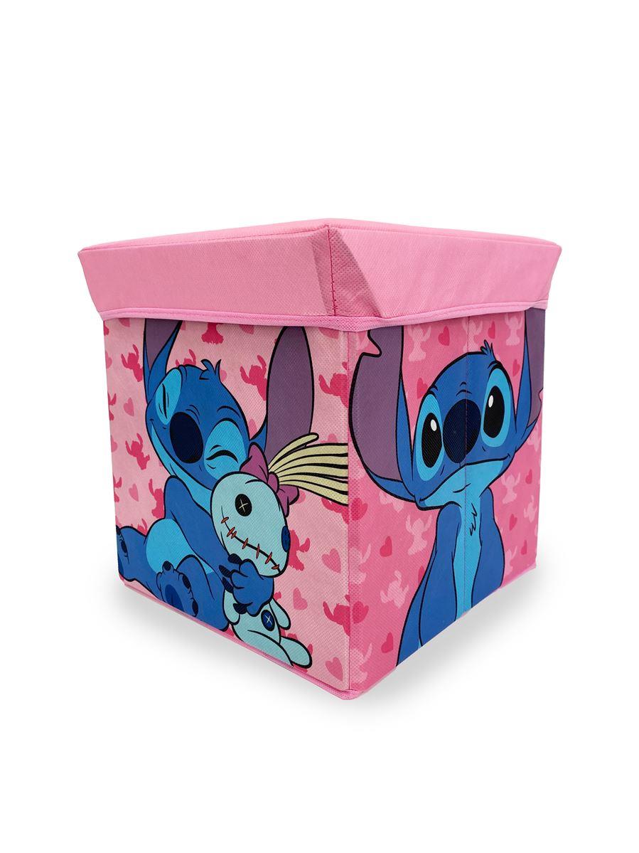 Κουτί-Σκαμπό Polyester Disney Home Lilo & Stitch 13 Pink 30x30x30εκ. DimCol (Ύφασμα: Polyester, Υλικό: Mdf, Χρώμα: Ροζ) - DimCol - 54462802002