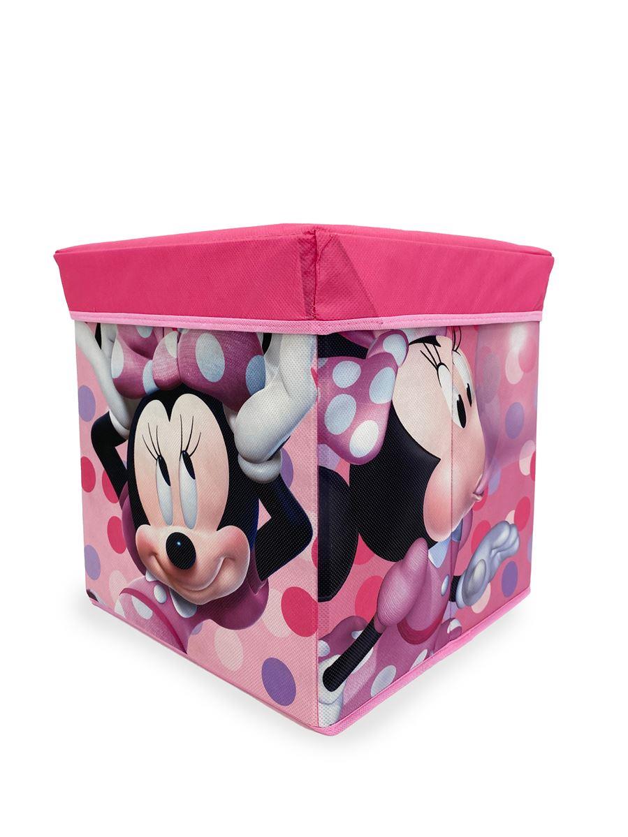 DimCol Κουτί-Σκαμπό Polyester Disney Home Minnie 07 Pink 30x30x30εκ. DimCol (Ύφασμα: Polyester, Υλικό: Mdf, Χρώμα: Ροζ) - DimCol - 54462802004