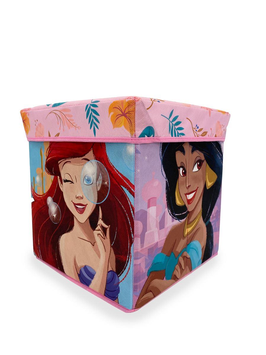 DimCol Κουτί-Σκαμπό Polyester Disney Home Princess 08 Coral 30x30x30εκ. DimCol (Ύφασμα: Polyester, Υλικό: Mdf, Χρώμα: Κοραλί ) - DimCol - 54462802005