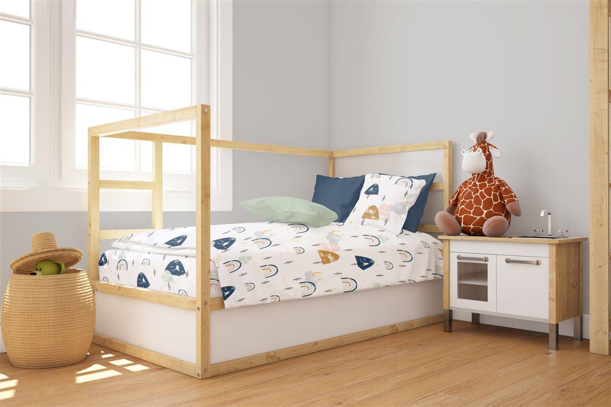 Παπλωματοθήκη Βαμβακερή Κούνιας 120x160εκ. Rainbow 574 