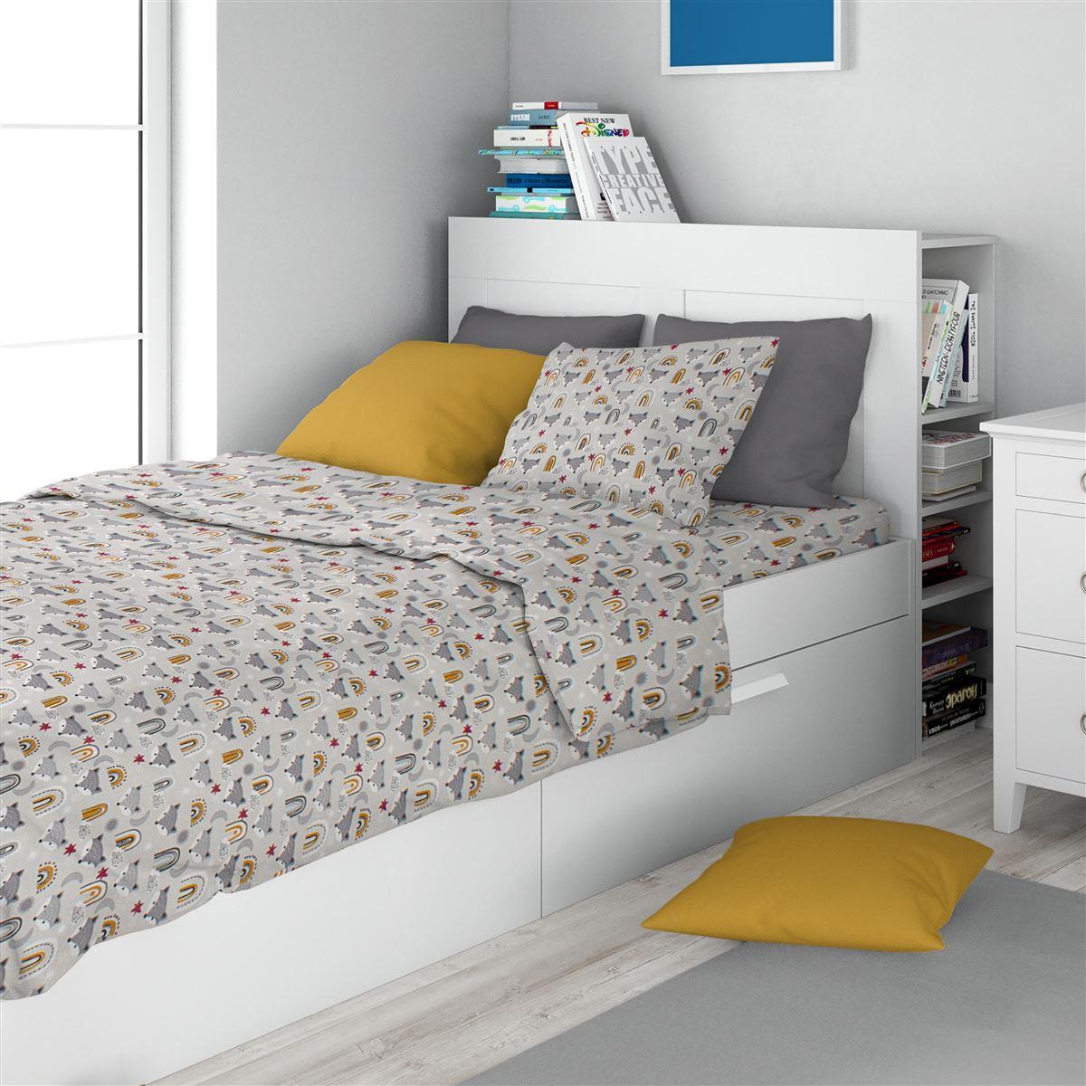 Σετ Σεντόνια 2τμχ Βαμβακερά Μονά 160x240εκ. Fox 527 Gre