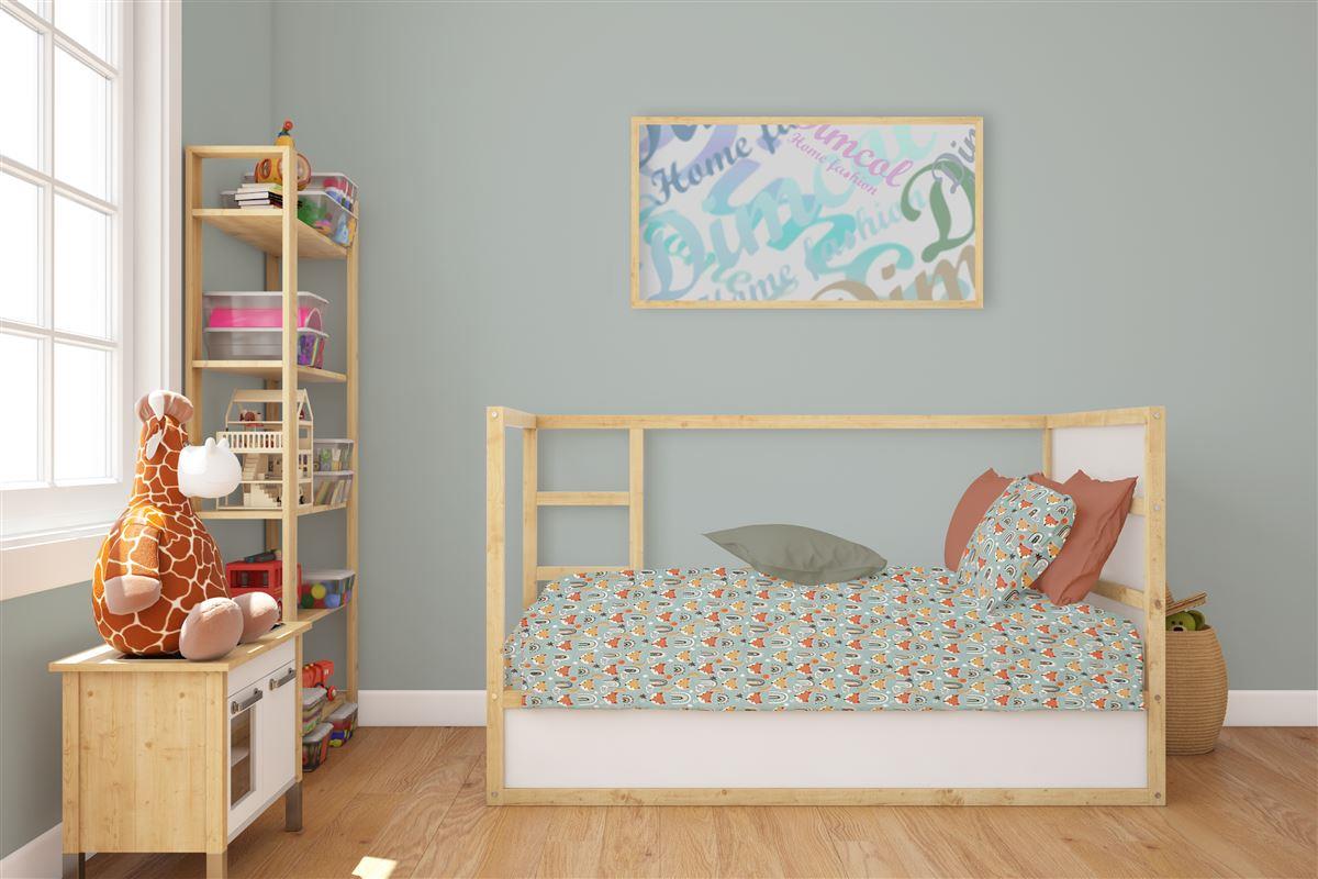 Σετ Σεντόνια 3τμχ Βαμβακερά Κούνιας 120x160εκ. Fox 528 Pale Cyan DimCol (Ύφασμα: Βαμβάκι 100%, Τύπος κατωσέντονου: Χωρίς Λάστιχο, Χρώμα: Μπλε, Μέγεθος: Σετ) - DimCol - 31112221057