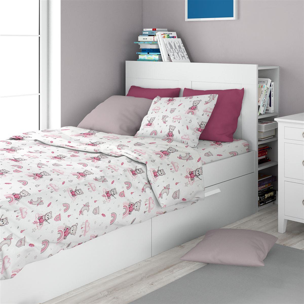 Σετ Σεντόνια 3τμχ Βαμβακερά Μονά 160x240εκ. Cloudy Bear