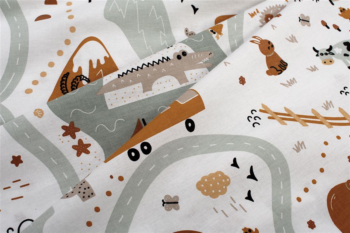 Σεντόνι Μεμονωμένο Βαμβακερό Λίκνου 80x110εκ. Countryside 580 White-Mint Dimcol (Ύφασμα: Βαμβάκι 100%, Τύπος κατωσέντονου: Χωρίς Λάστιχο, Χρώμα: Λευκό, Μέγεθος: Μεμονωμένο) - DimCol - 31112020059