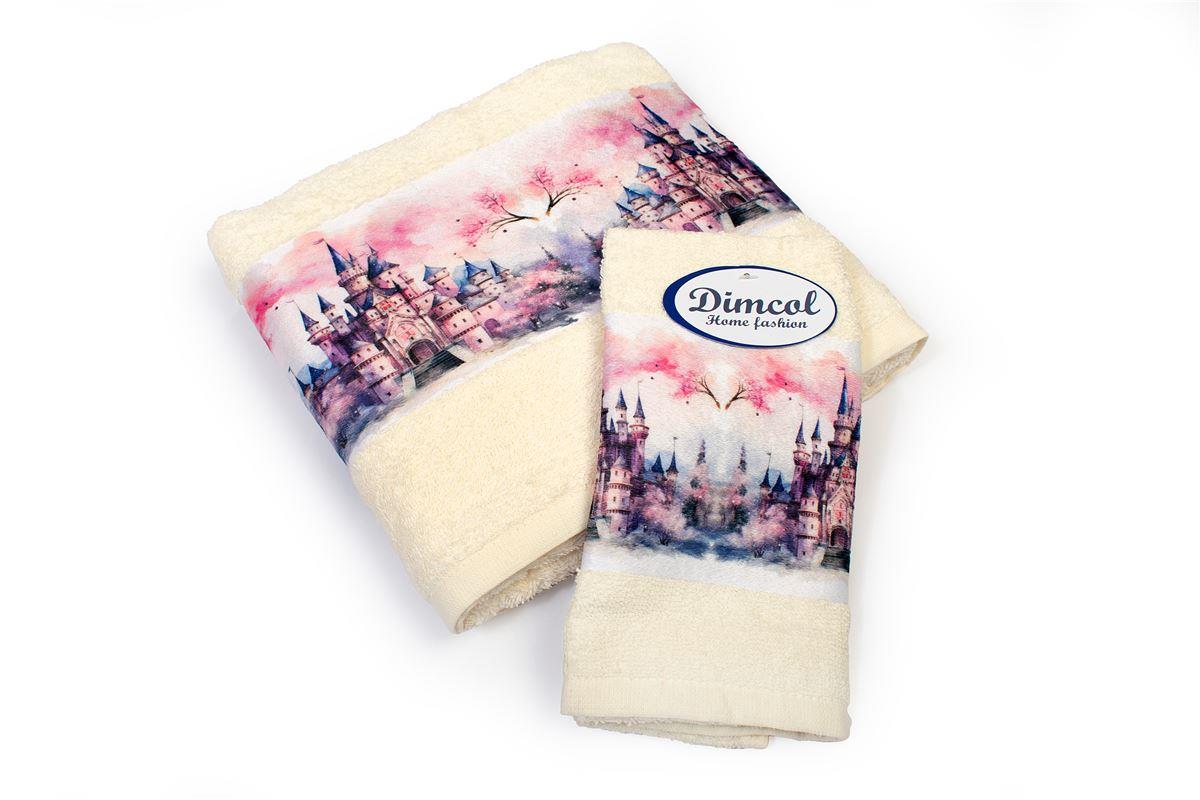 DimCol - ΣΗΜΑΝΤΙΚΟ: Σε περίπτωση διαφοράς τιμής από το κατάστημα ισχύει παντα και μόνο η τιμή του καταστήματος Σετ Πετσέτες 2τμχ Μπεμπέ Βαμβακερές Fairytale Castle 32