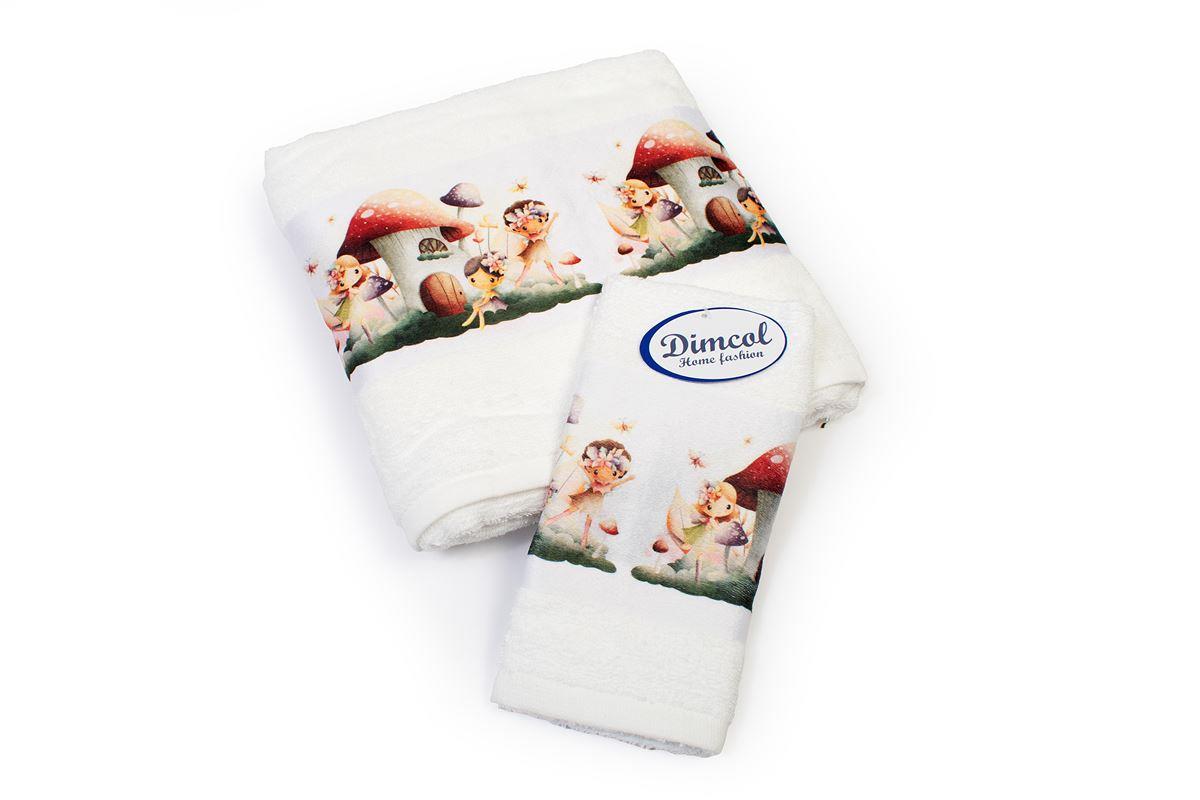 Σετ Πετσέτες 2τμχ Μπεμπέ Βαμβακερές Fairies 331 White D