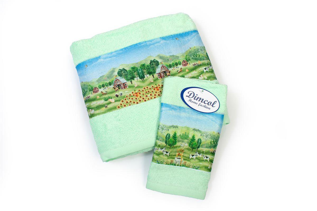 Σετ Πετσέτες 2τμχ Μπεμπέ Βαμβακερές Farm 342 Mint DimCo