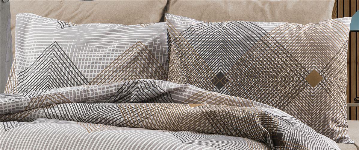 Μαξιλαροθήκη Φάκελος Polycotton 50x70εκ. Καλλιρόη 603 Grey-Mocha DimCol (Χρώμα: Γκρι,...