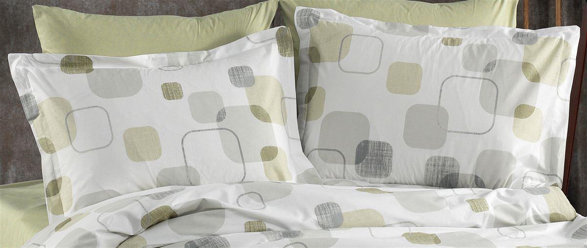 Μαξιλαροθήκη Βαμβακερή Εμπριμέ 50x70εκ. Μελίνα 708 Whit